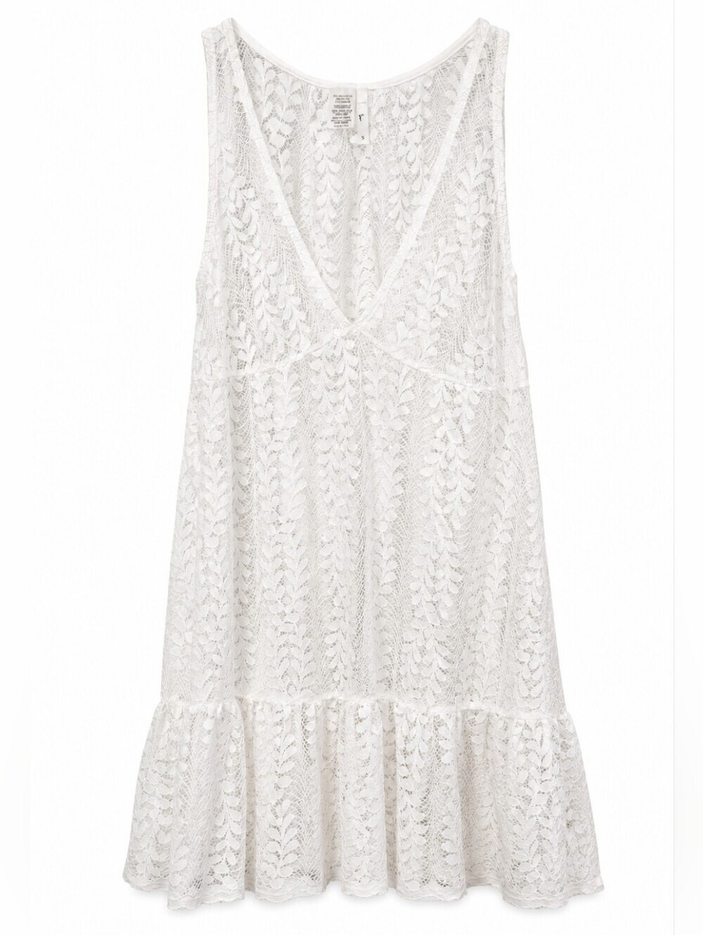 Lulus White Lace V-Neck Sleeveless Coverup Womens Size S
